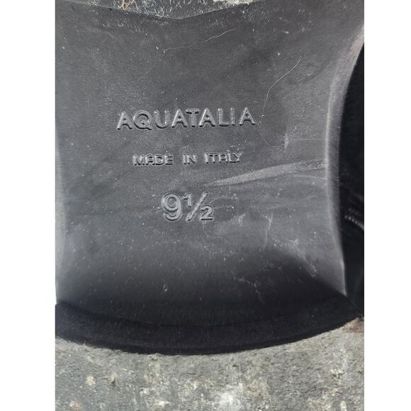 Aquatalia Knee High Suede Boots Stretch Panel Back‎ Size 9.5 Made In Italy - Picture 12 of 12